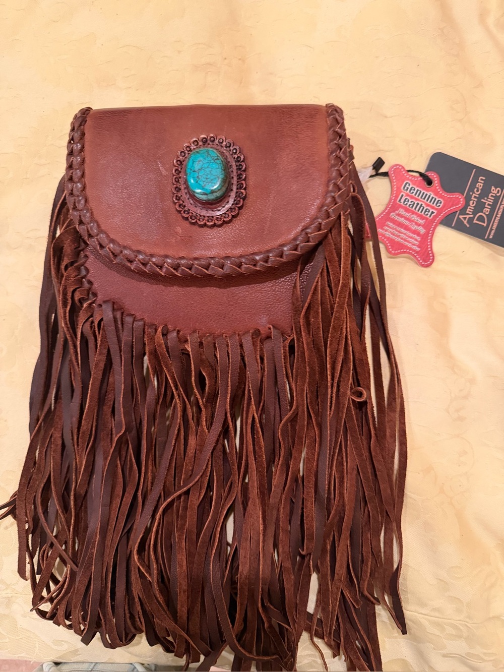 American Darling Genuine Leather Fringe Crossbody Bag